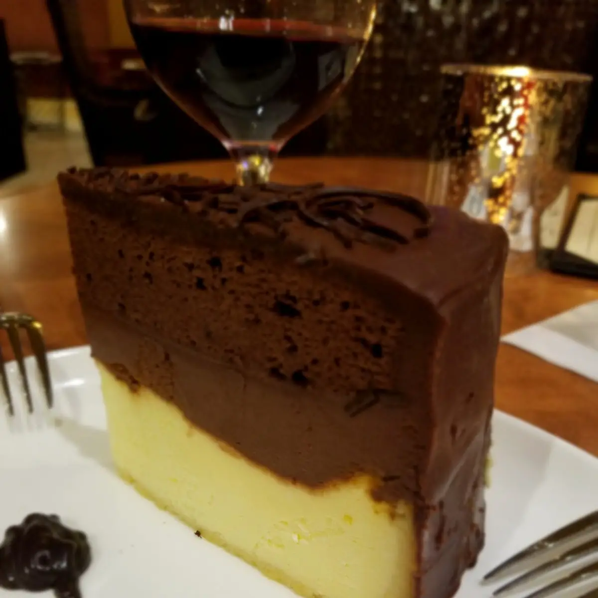 Three Layer Chocolate Cheesecake Slice