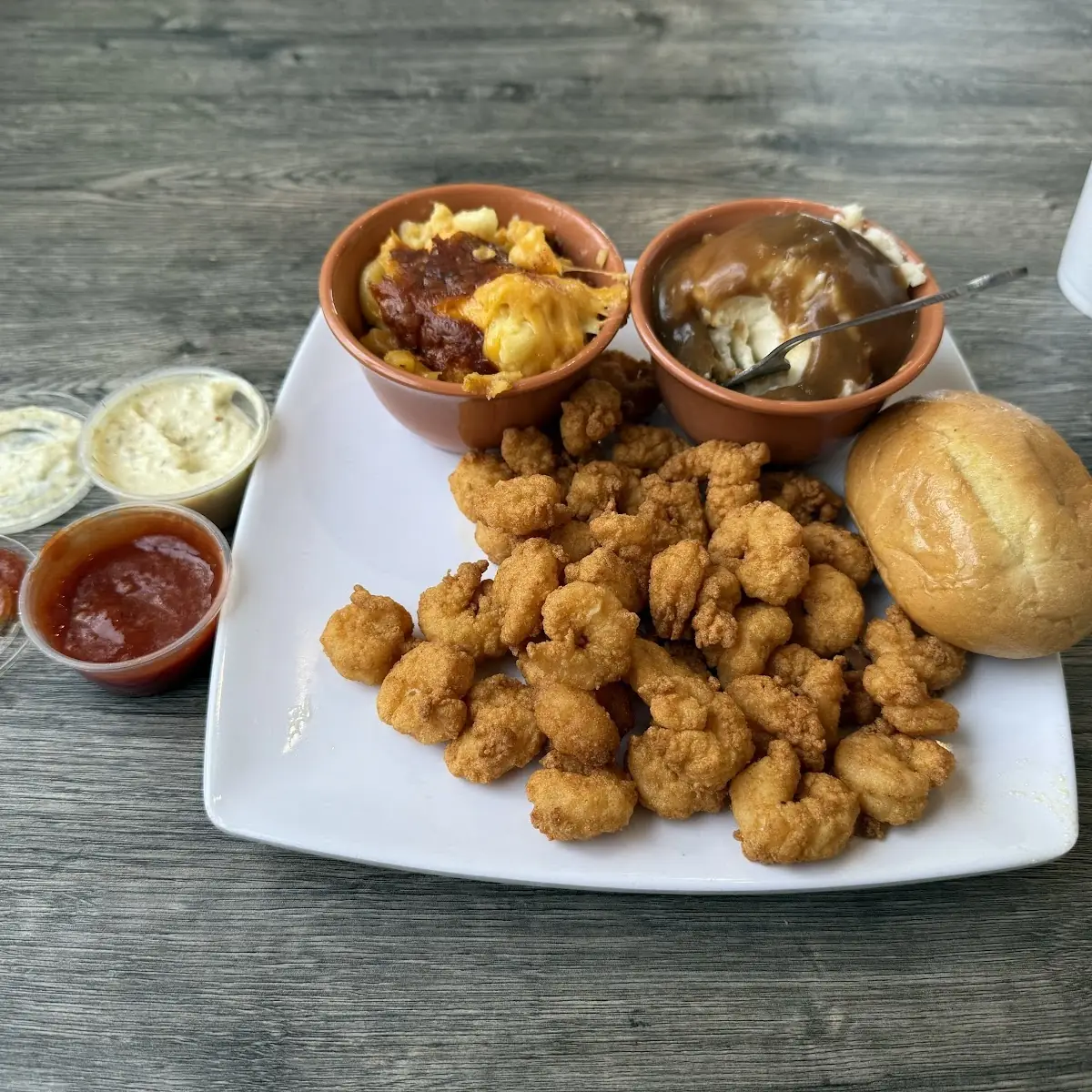 Fried Shrimp Mac N Cheese