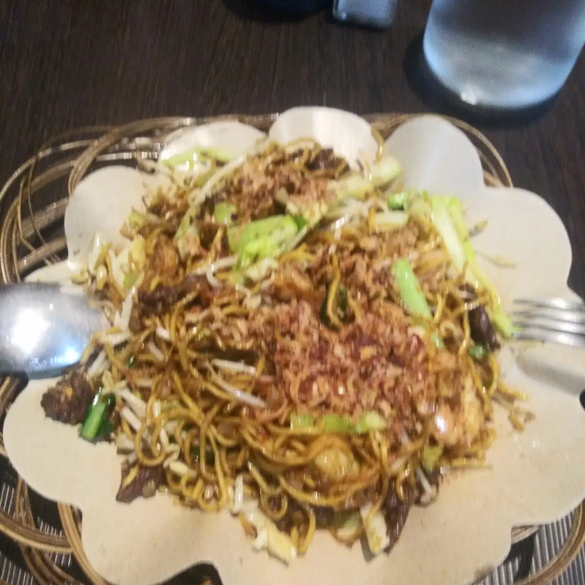 Fried Noodles Mixed Beef Chicken
