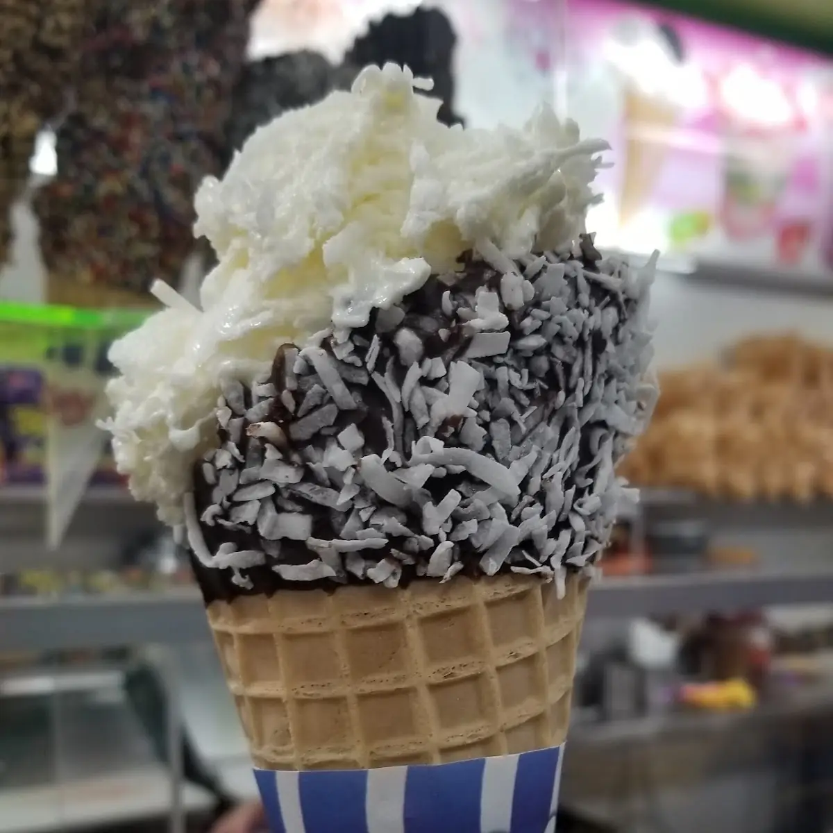 Coconut Ice Cream Cone