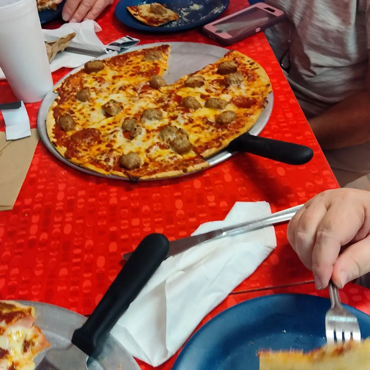 Then Crust Pizza with Sausage and Pepperoni
