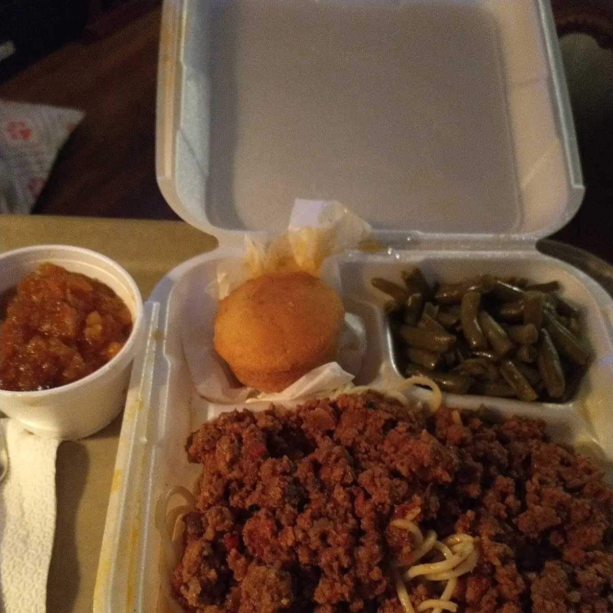 Spaghetti Cornbread and Candy Yams
