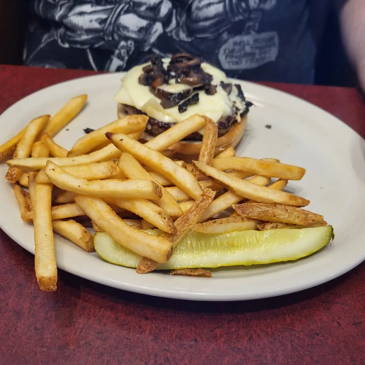 Mushroom and Swiss Burger
