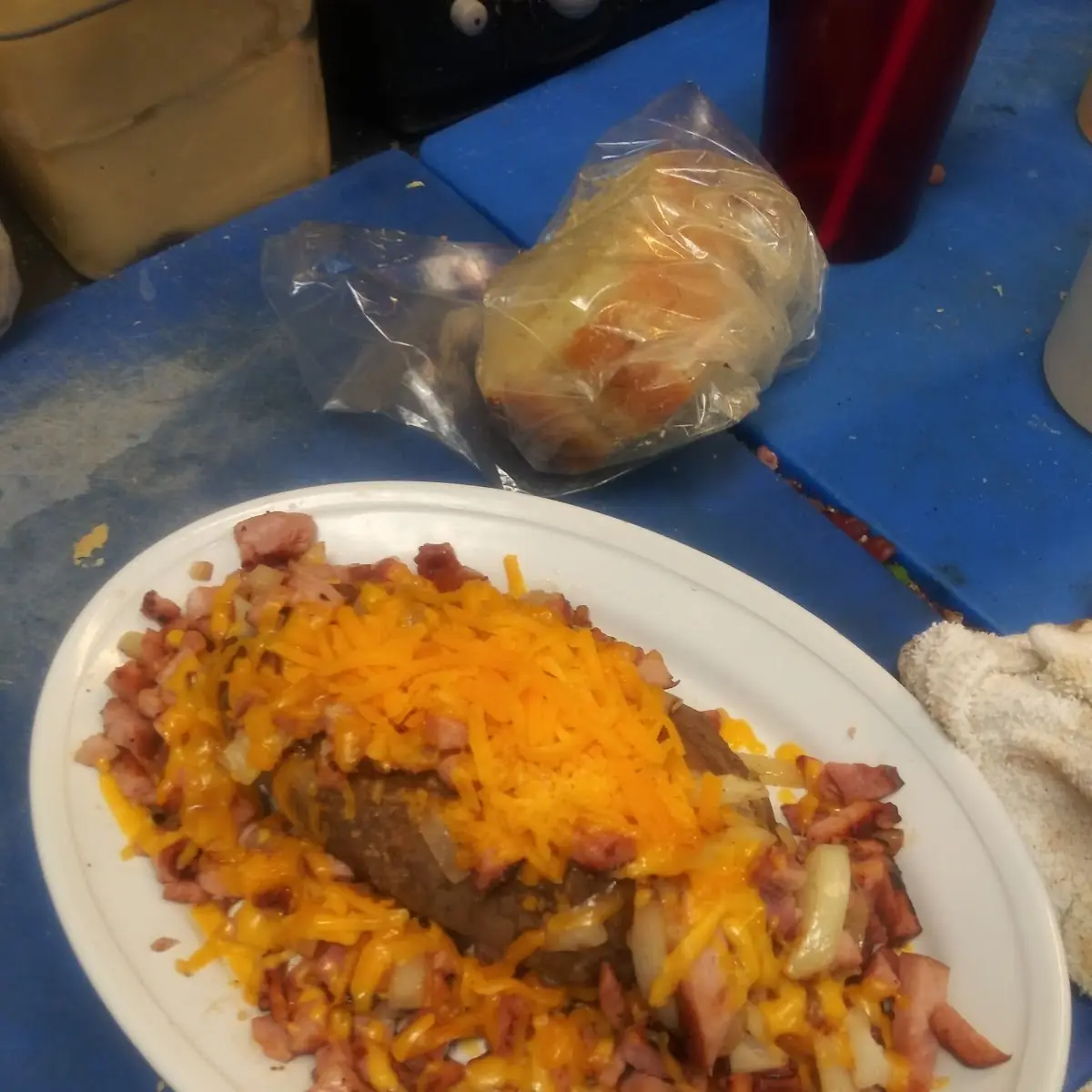 3 Stuffed Baked Potato