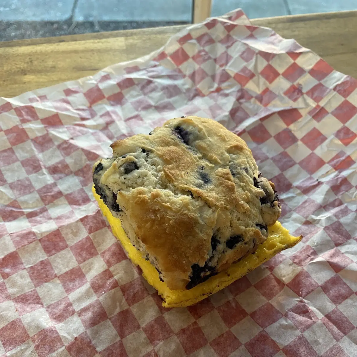 Blueberry Biscuit Breakfast Sandwich