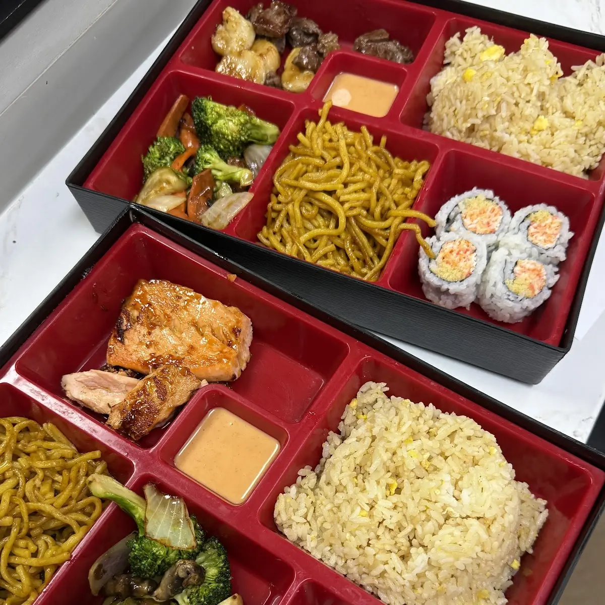 Bento Box with Sushi and Steak
