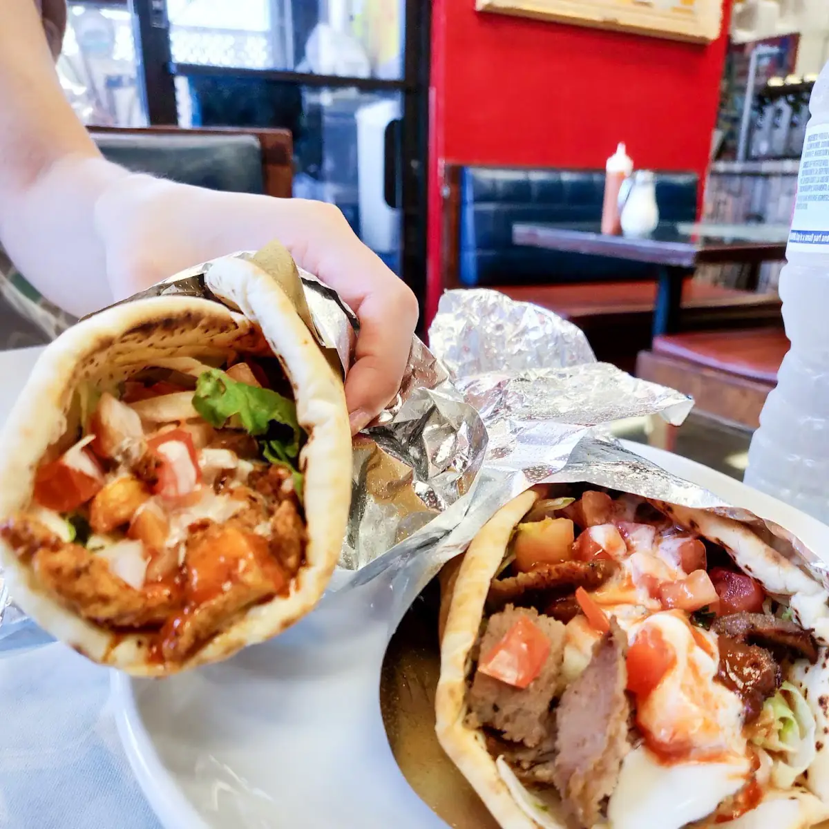 Chicken Shawarma and Lamb Gyro