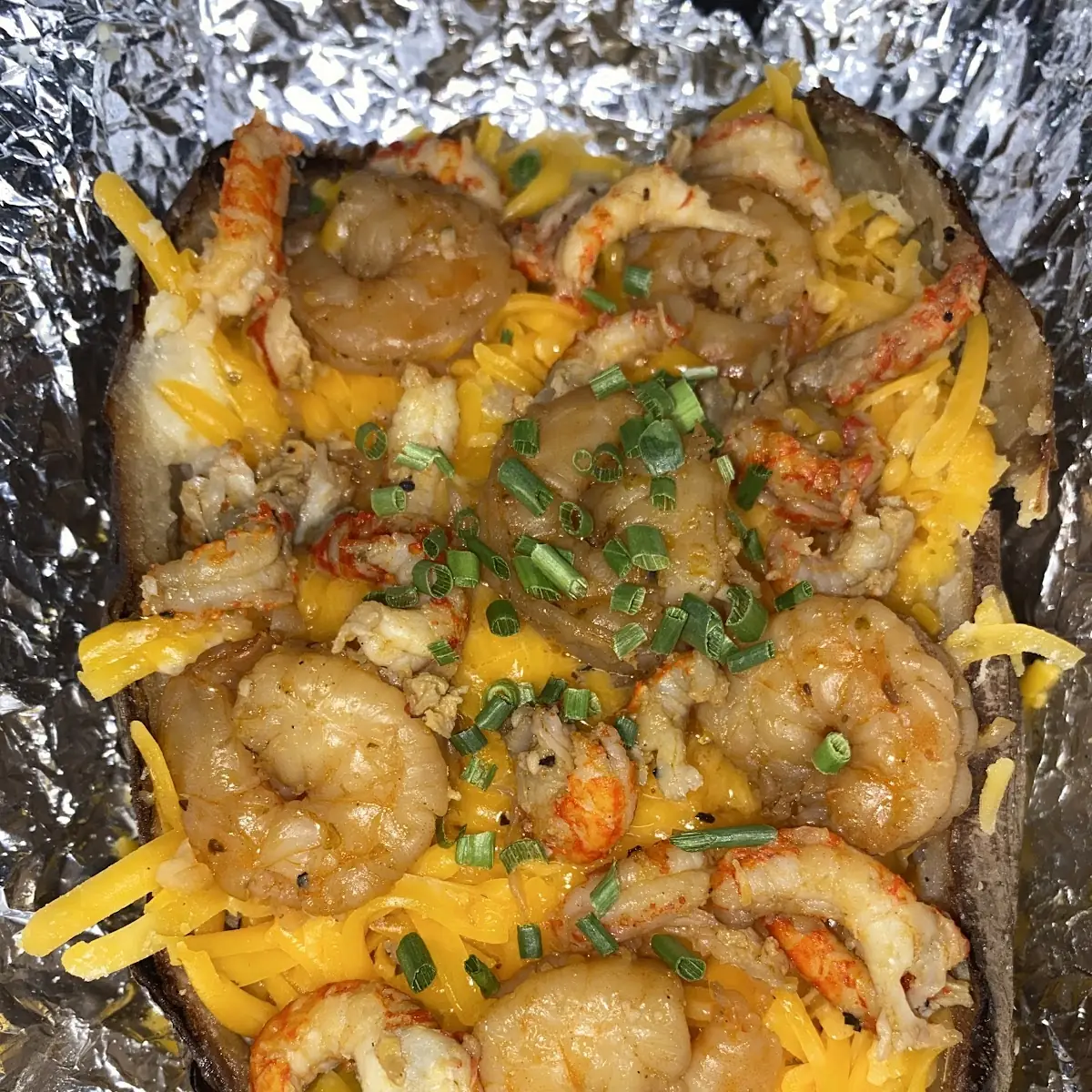 Loaded Shrimp Baked Potato