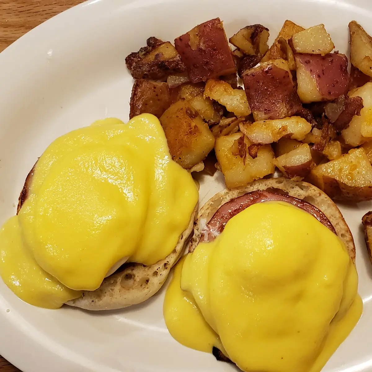 Eggs Benedict and Home Fries