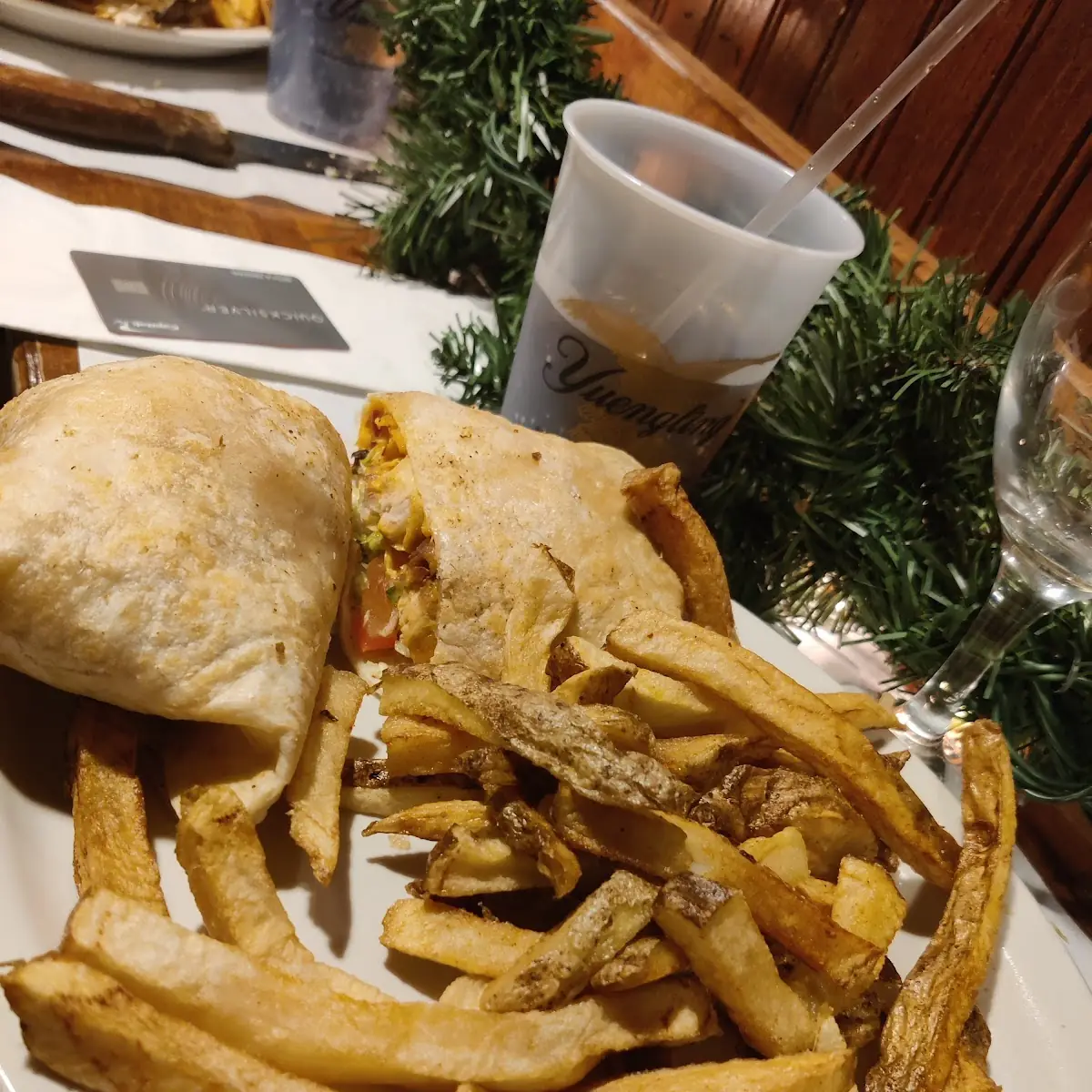 Buffalo Chicken Wrap with Fresh Cut Fries