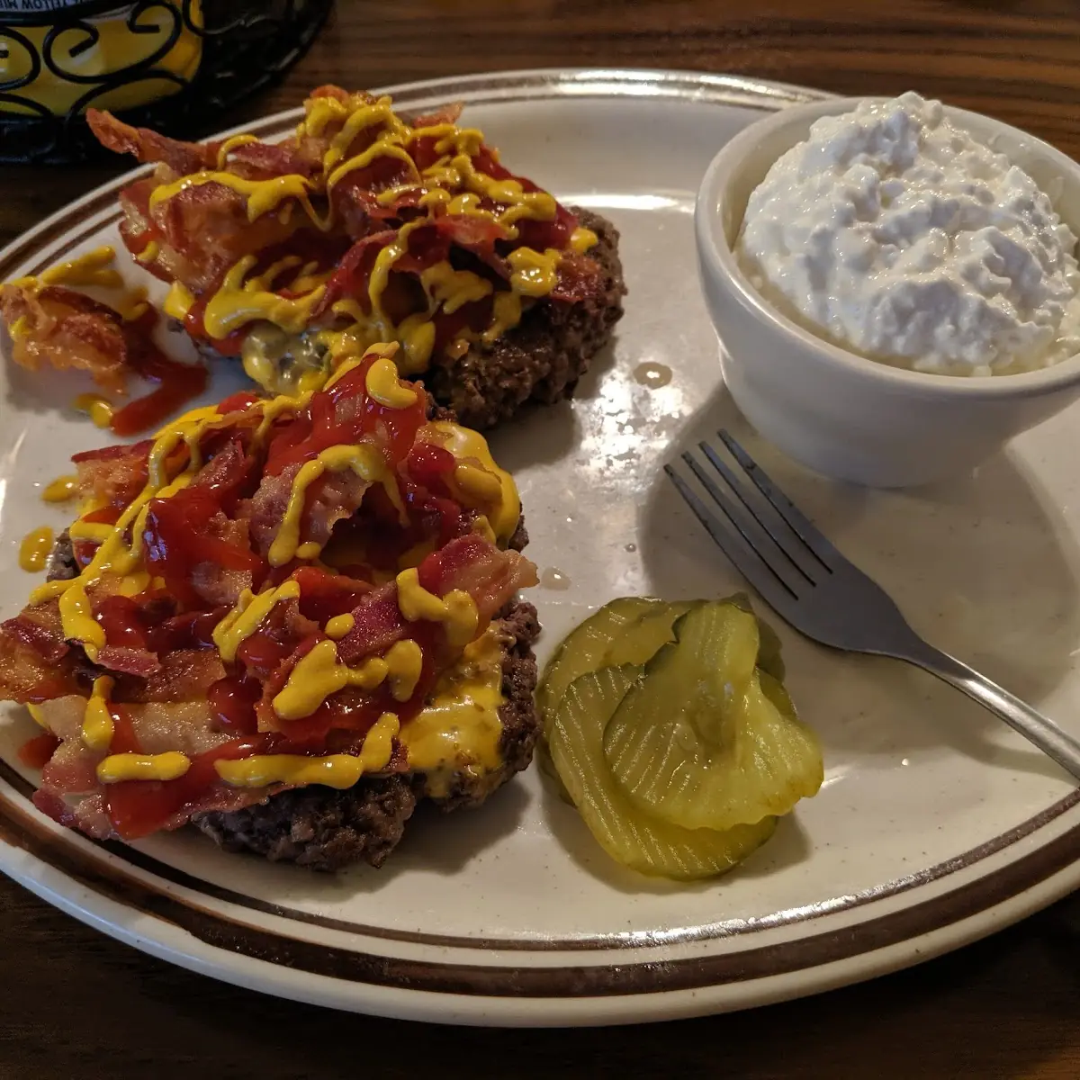 Double Bacon Cheeseburger No Bun