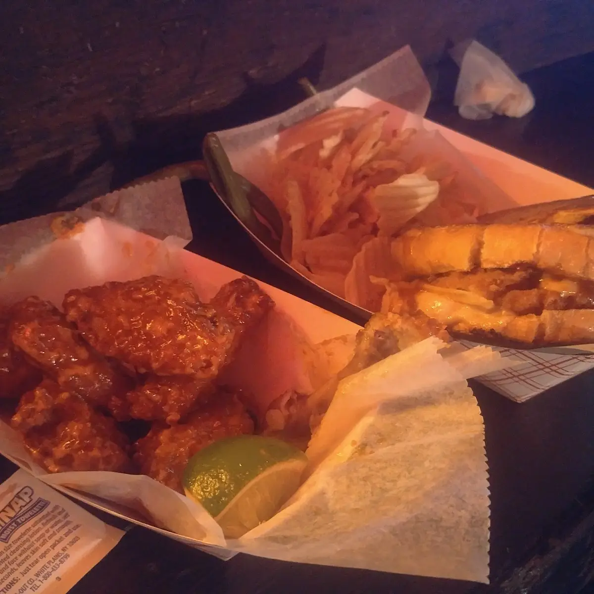 Chipotle Wings and BBQ Bacon Chicken Sandwhich
