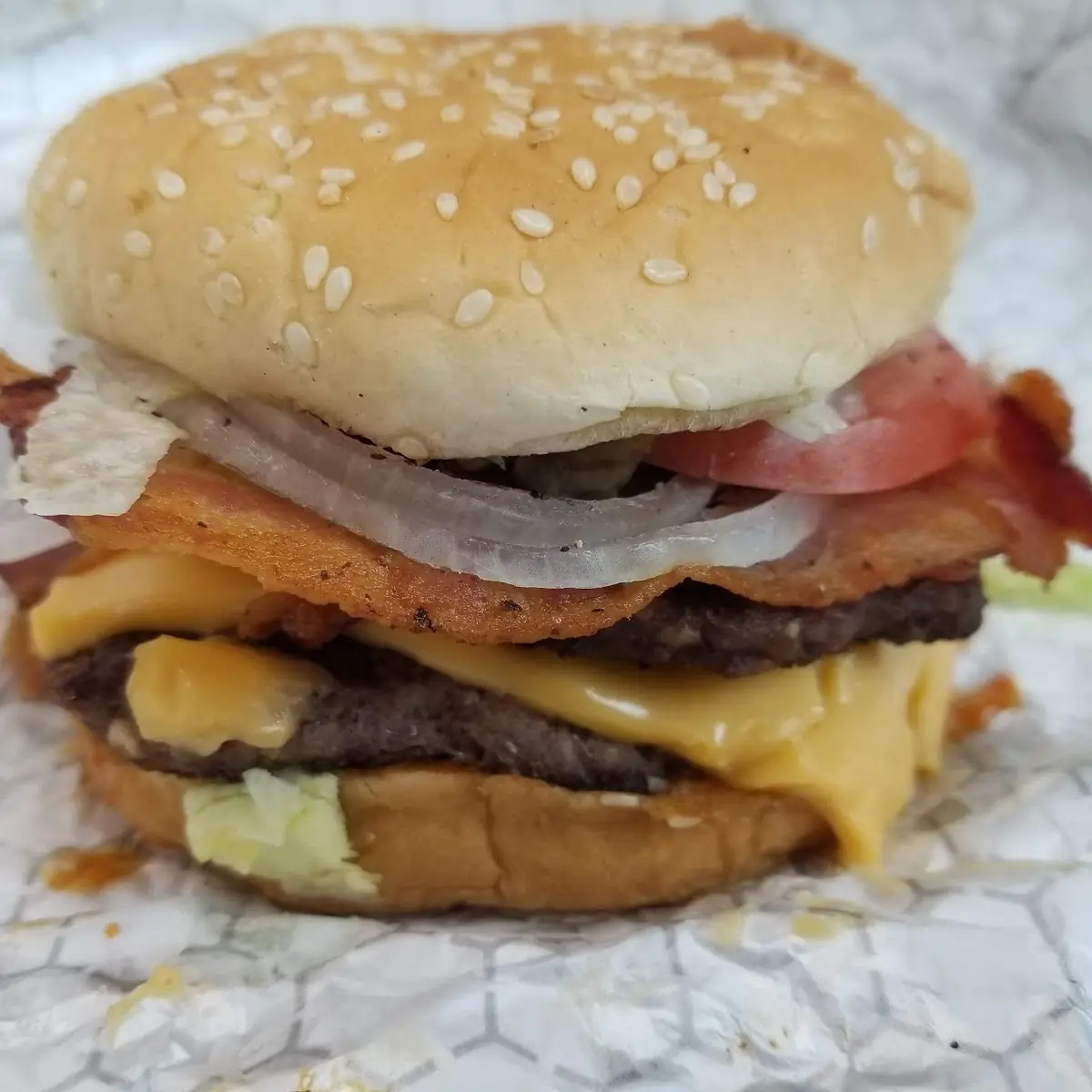 Double Cheeseburger with Bacon