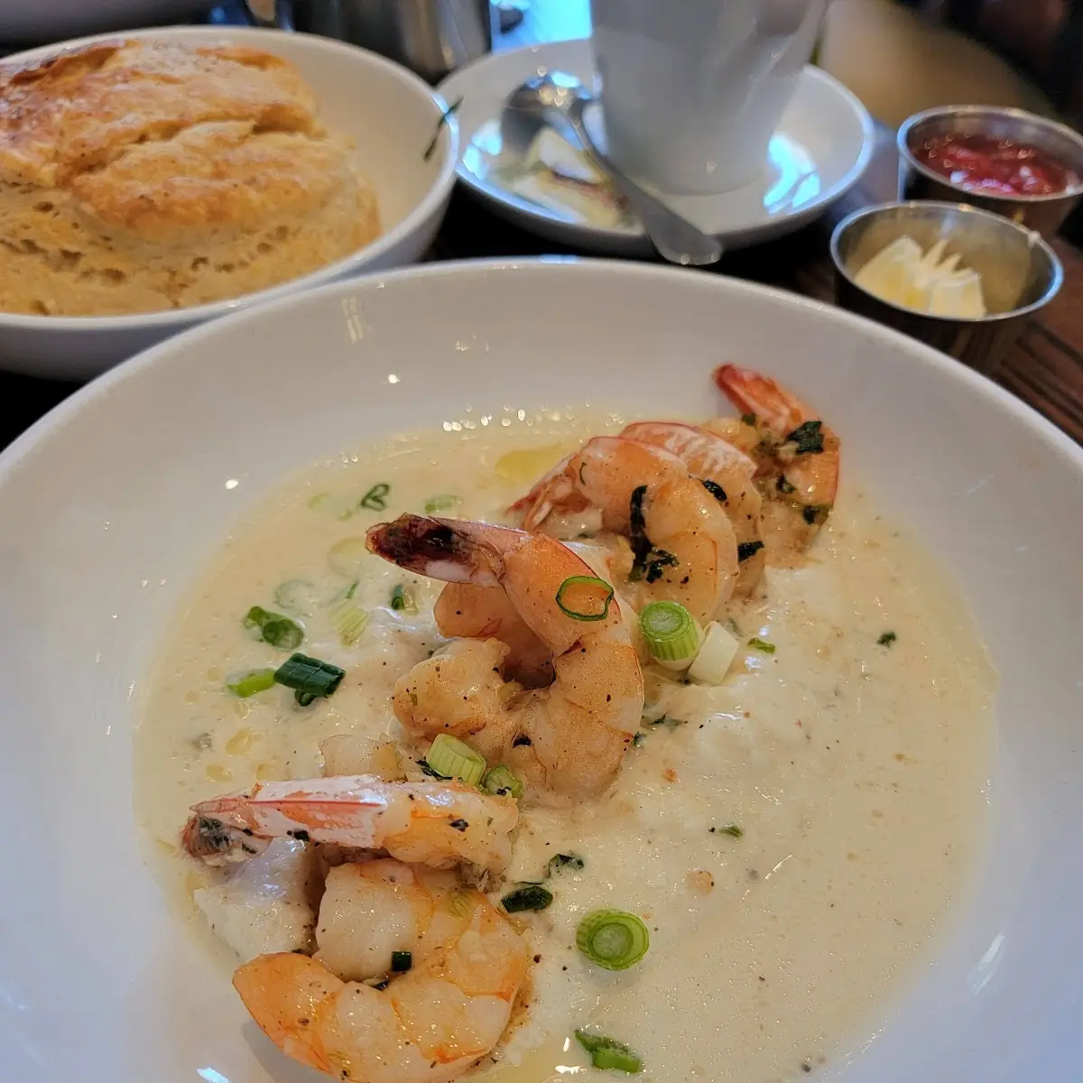 Goat Cheese Shrimp and Grits