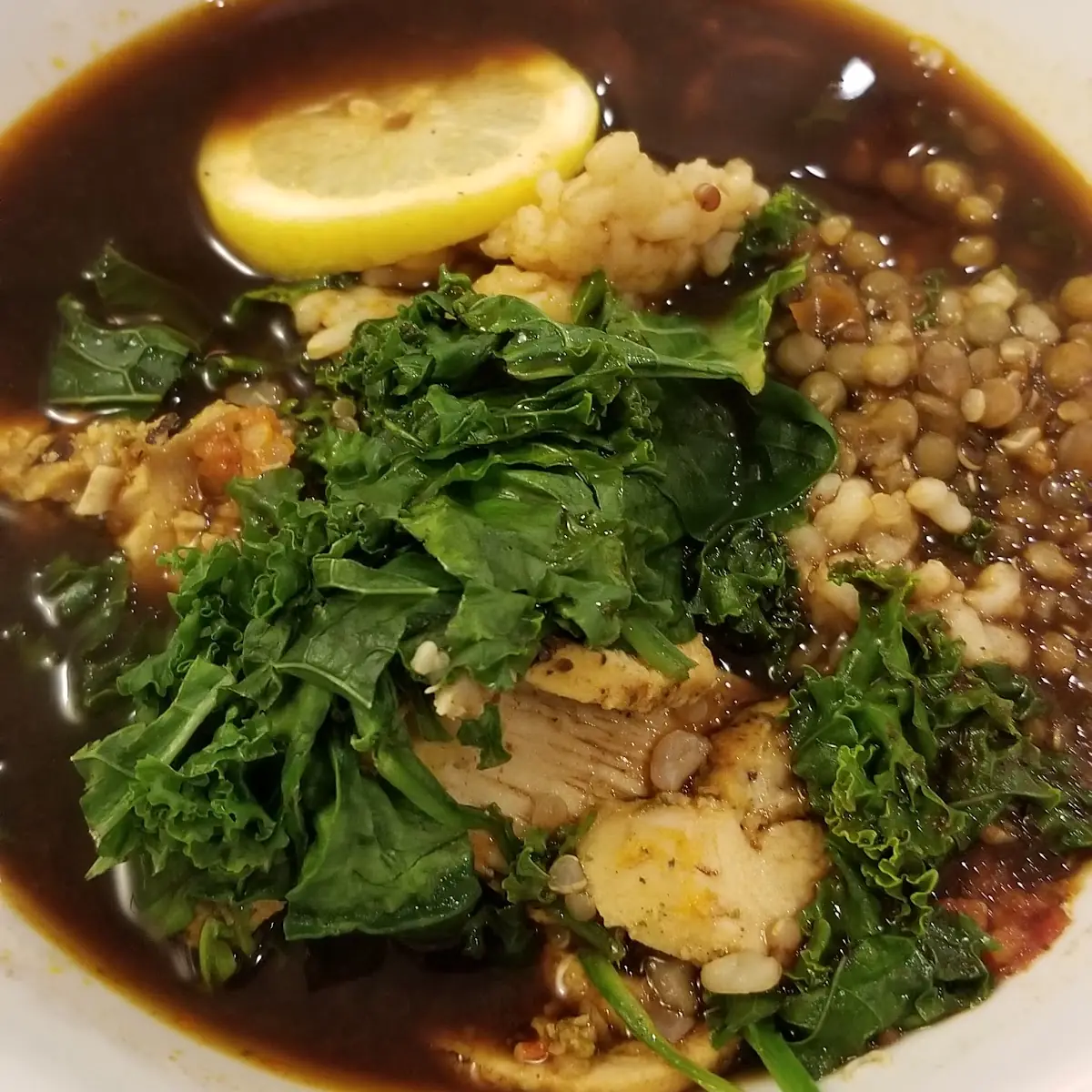 Chicken Lentil Quinoa Bowl