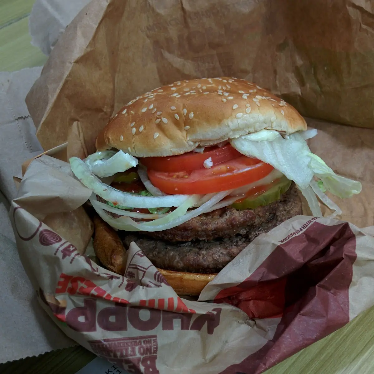 Double Whopper Extra Onions