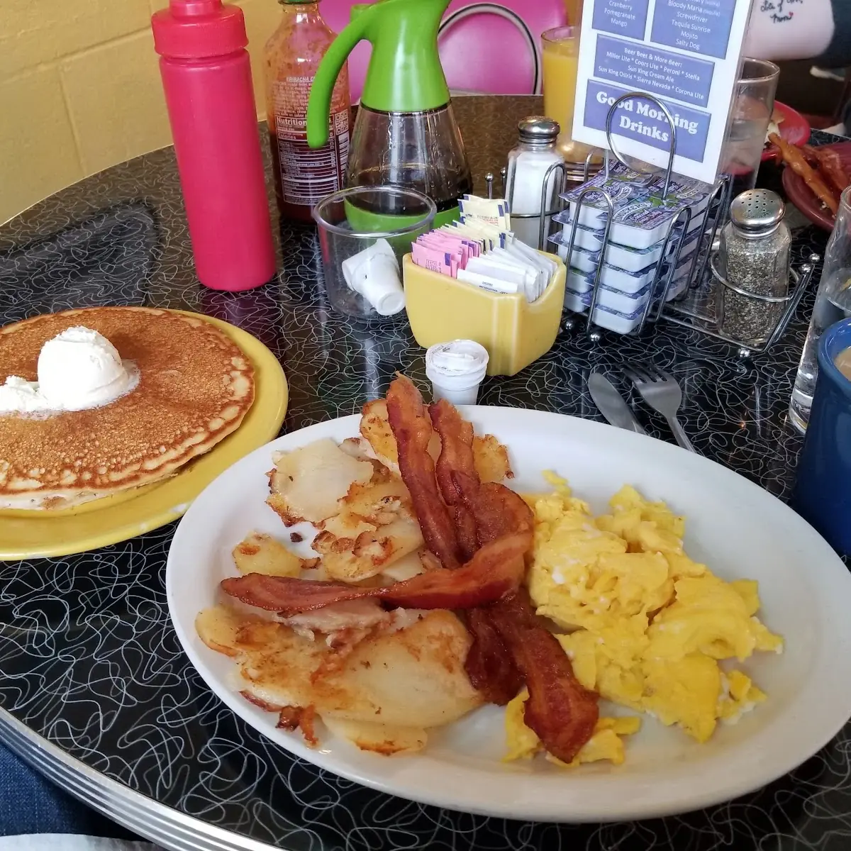 Biscuits Gravy Eggs and Bacon