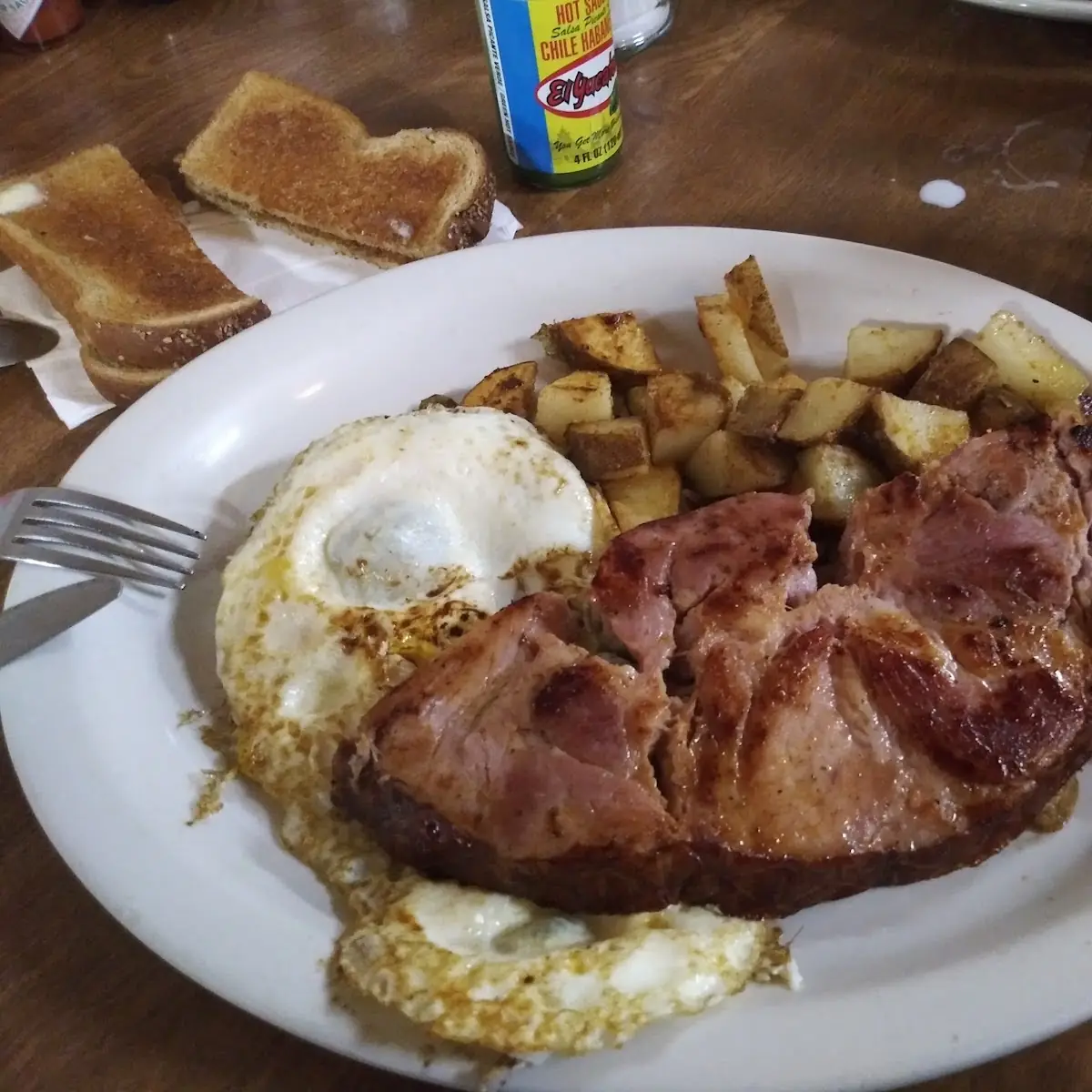 Huevos Estrellados Con Jamon
