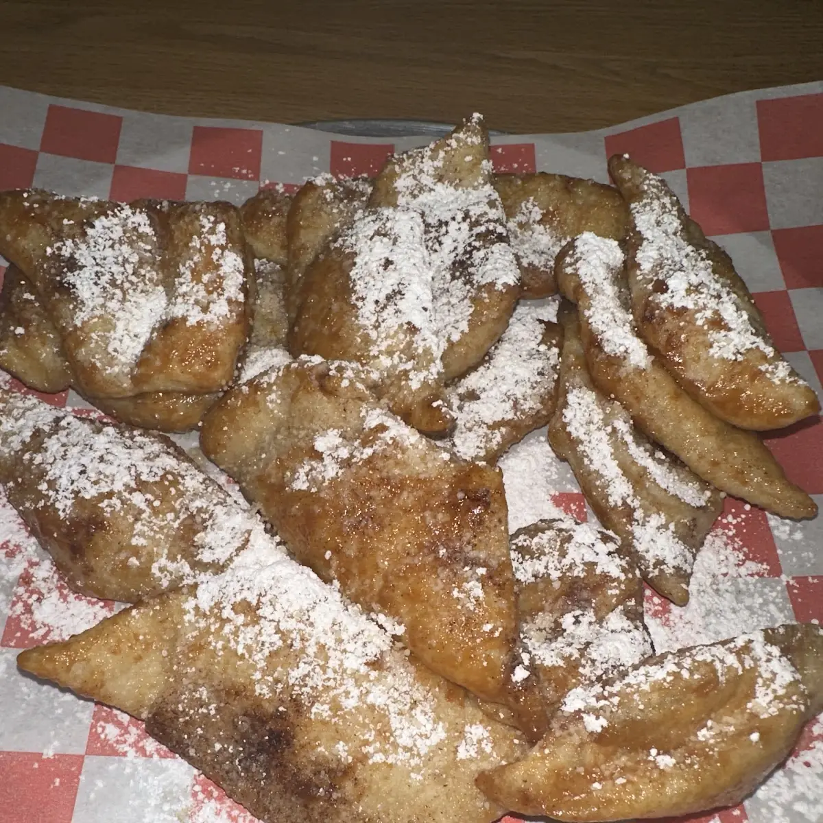 Fried Dough with Cinnamon Sugar and Sauce