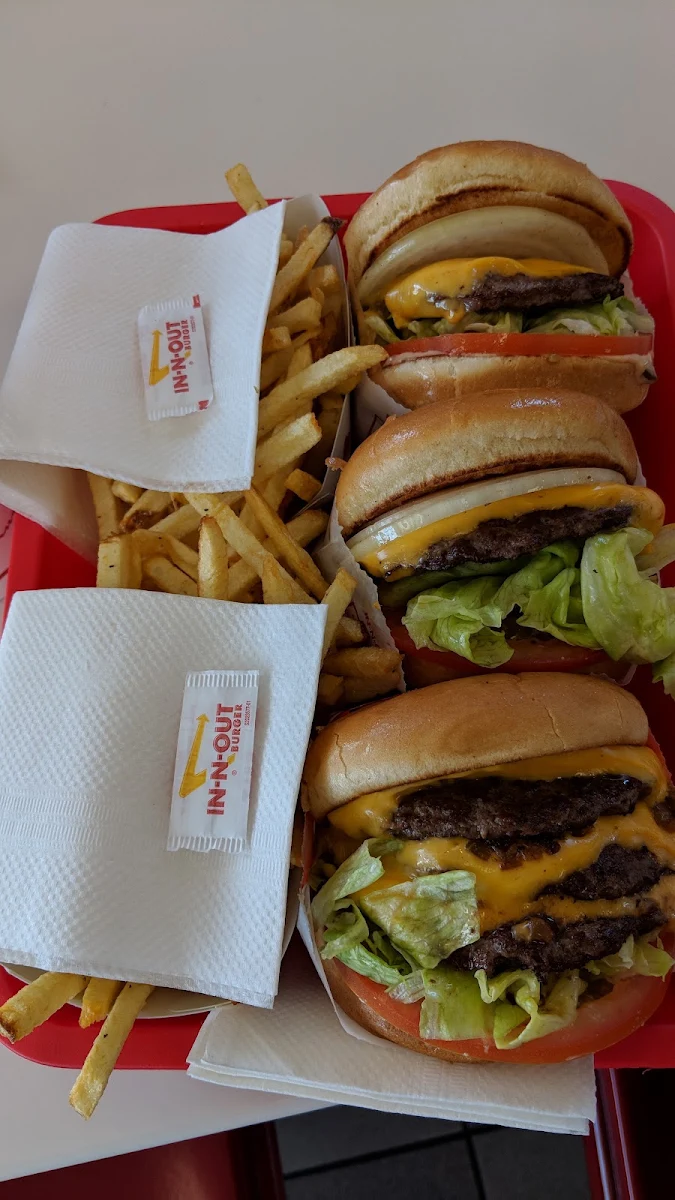 Double Double Cheeseburger and Fries