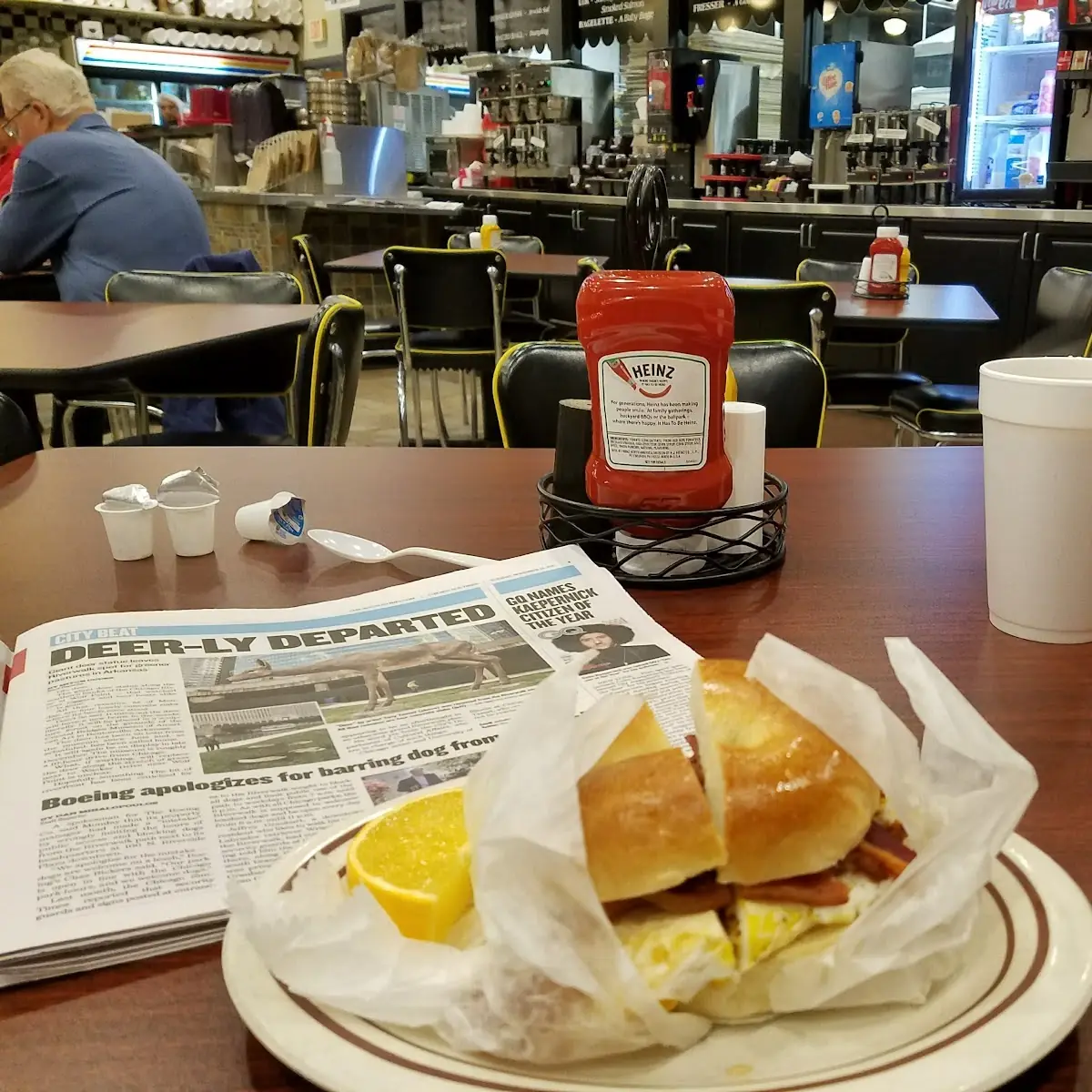 Bacon and Egg on Plain Bagel
