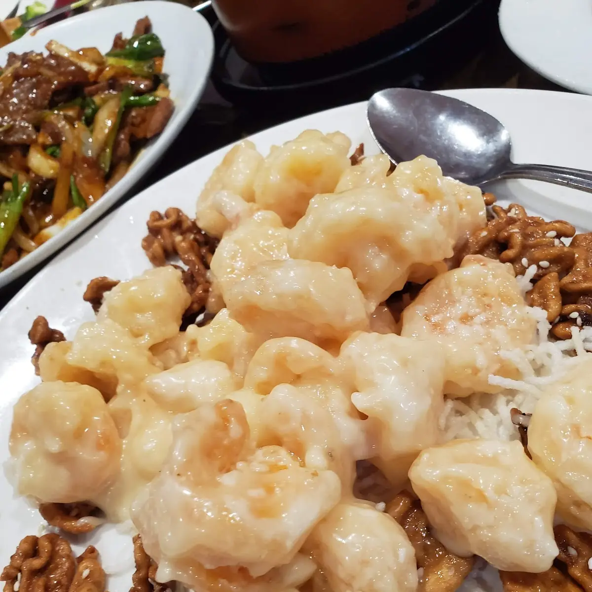 Sautéed Prawns with Honey Glazed Walnut