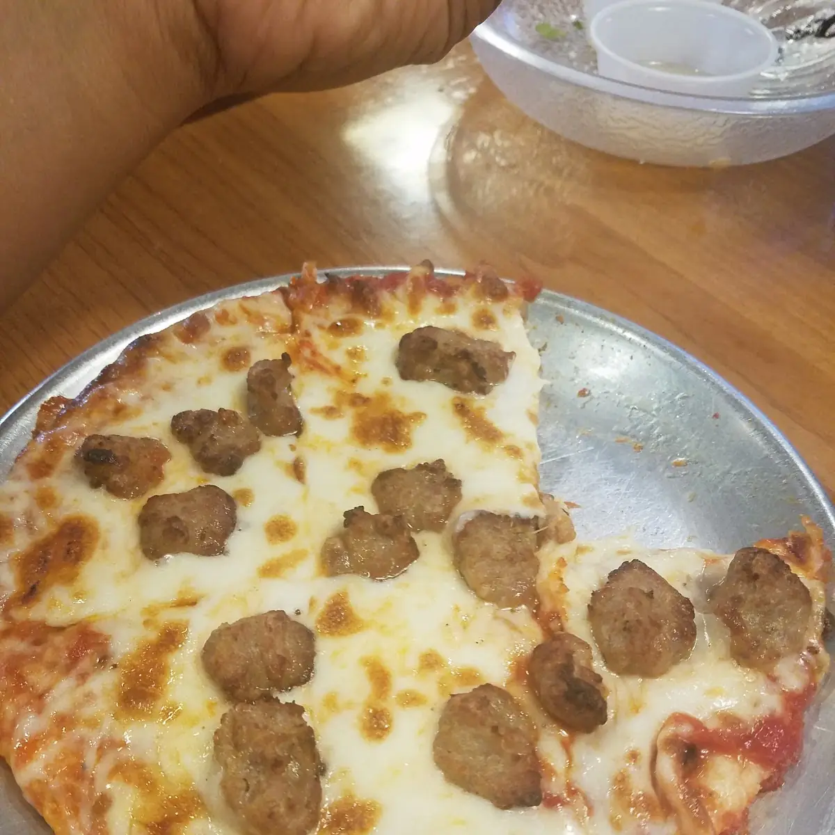 Lunch Size Portion Sausage Pizza