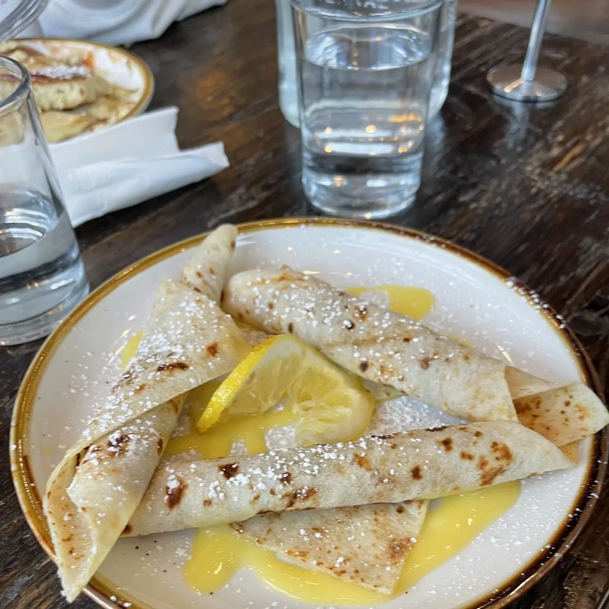 Lefse with Lemon Curd