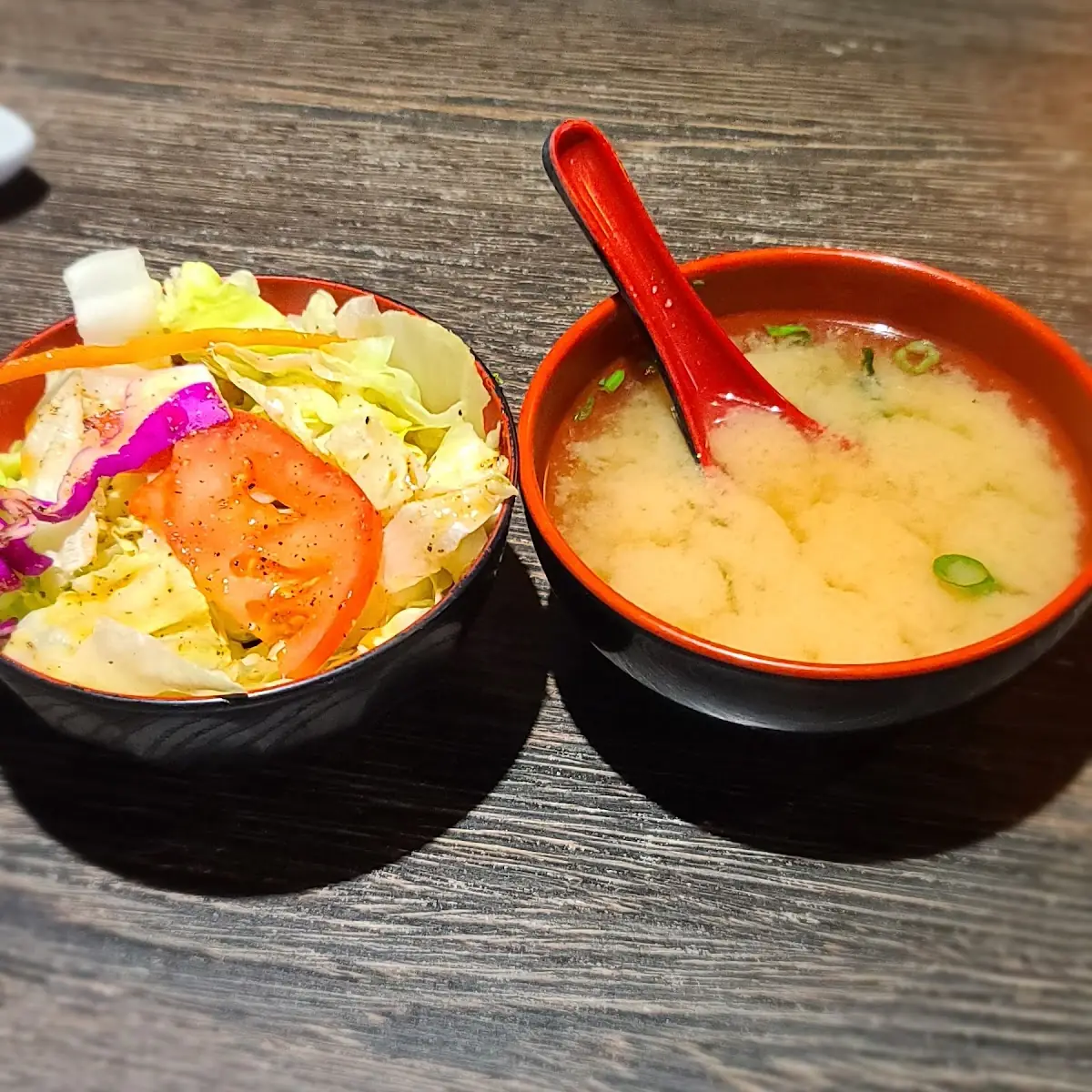 Miso Soup and Salad