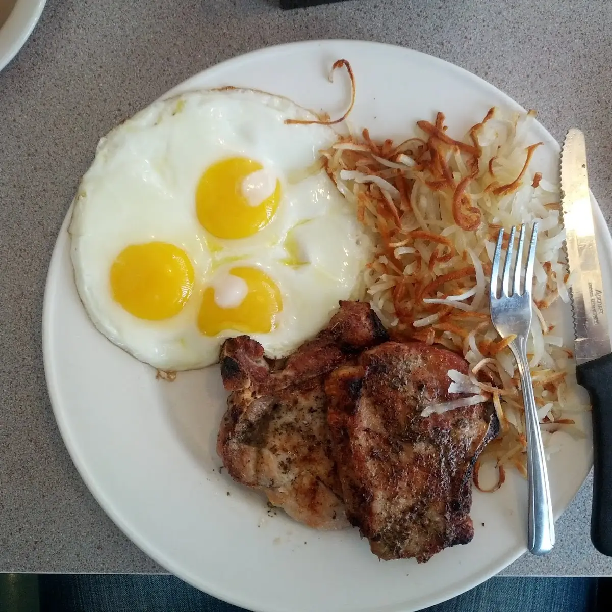 Pork Chops & 3 Eggs