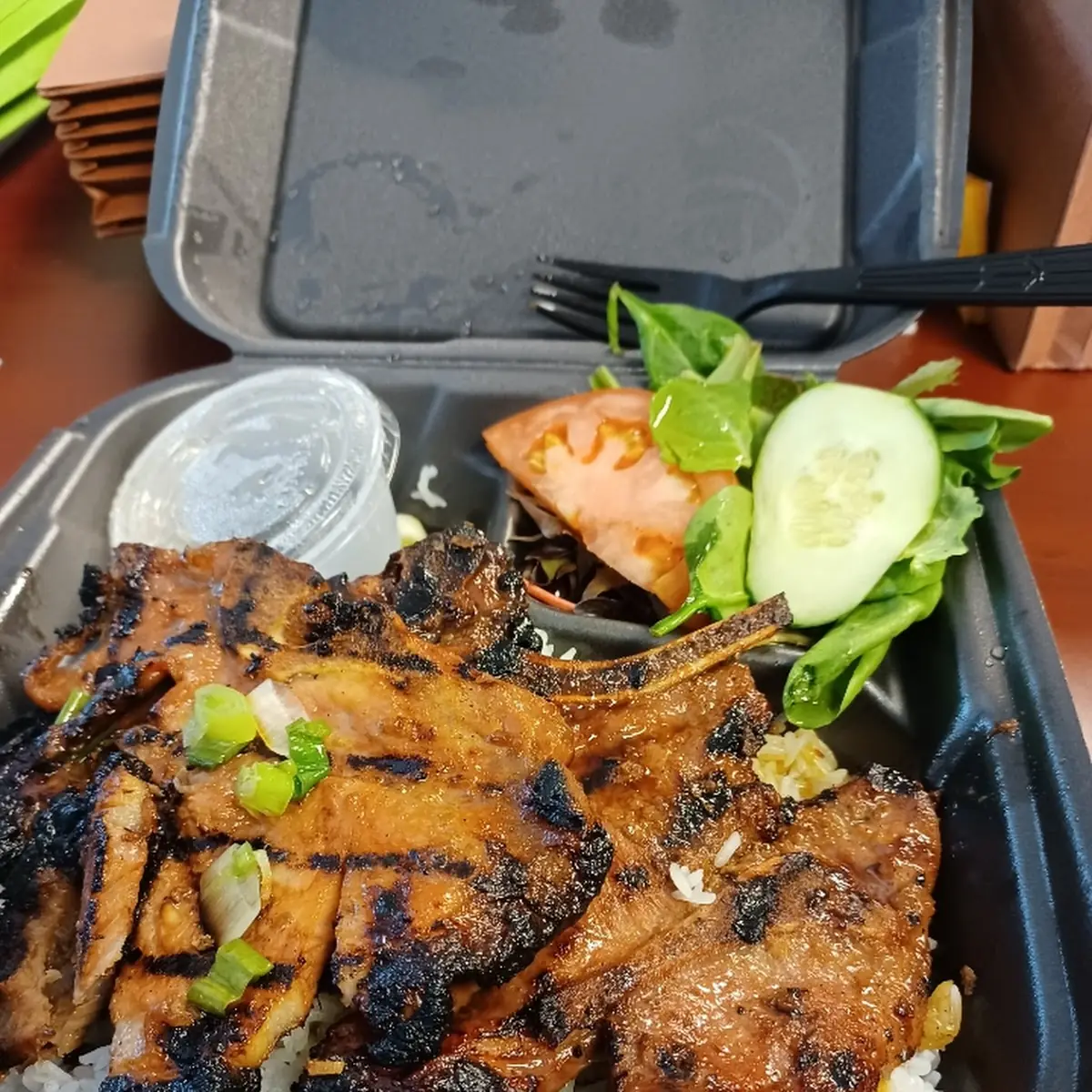 Cơm Sườn Rice with Grilled Pork Chops