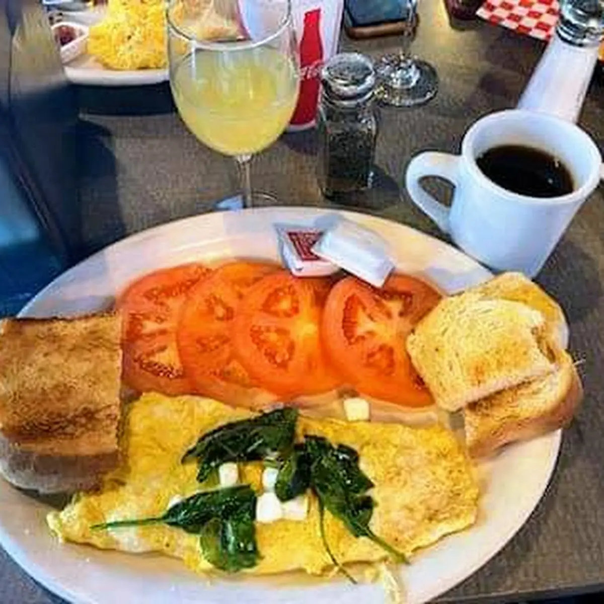 Spinach and Feta Cheese Omelette