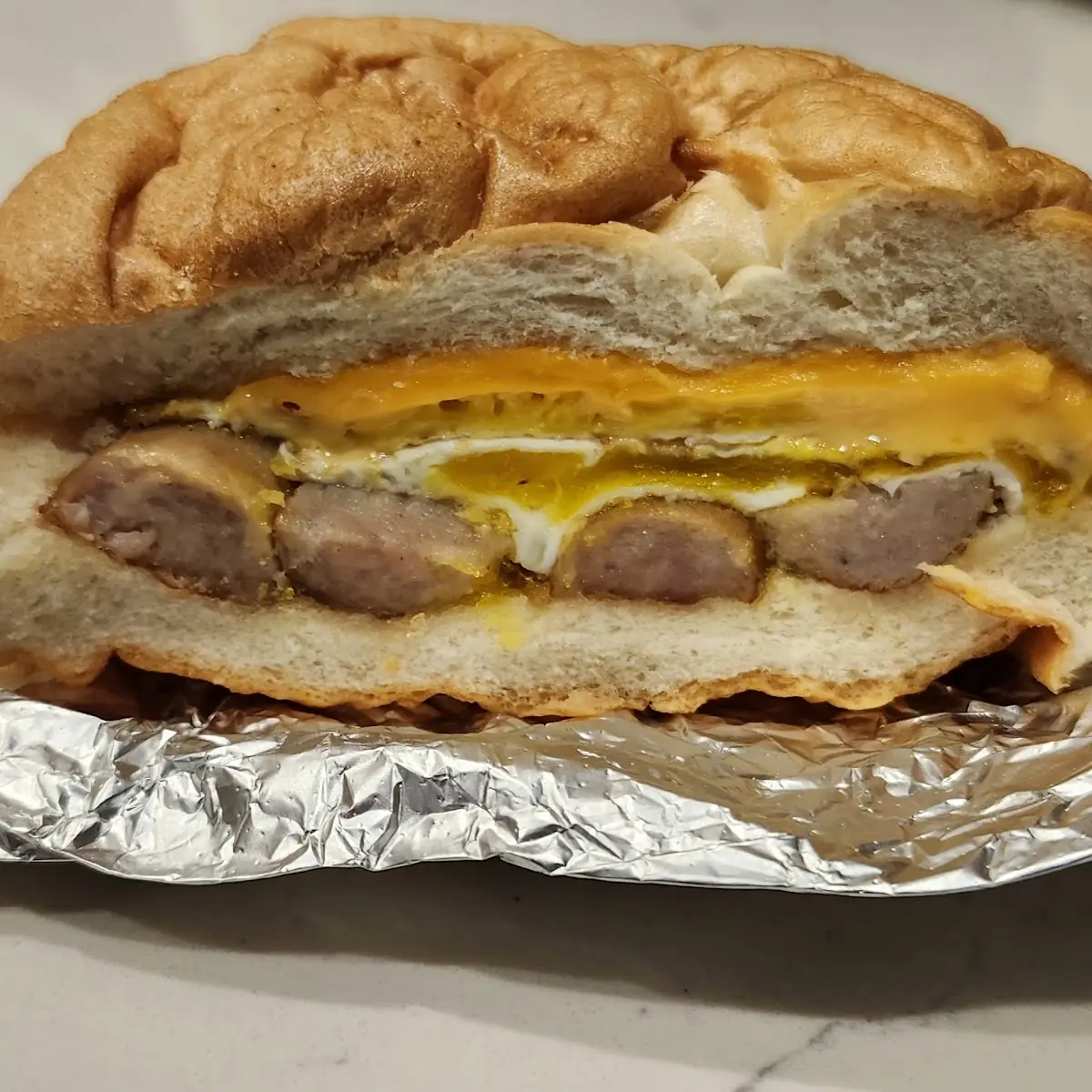 Sausage Egg and Cheese Breakfast Sandwich