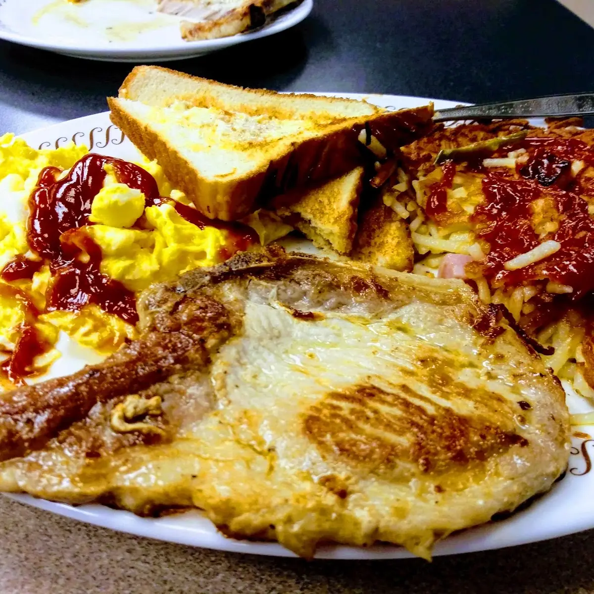 Pork Chops and Eggs