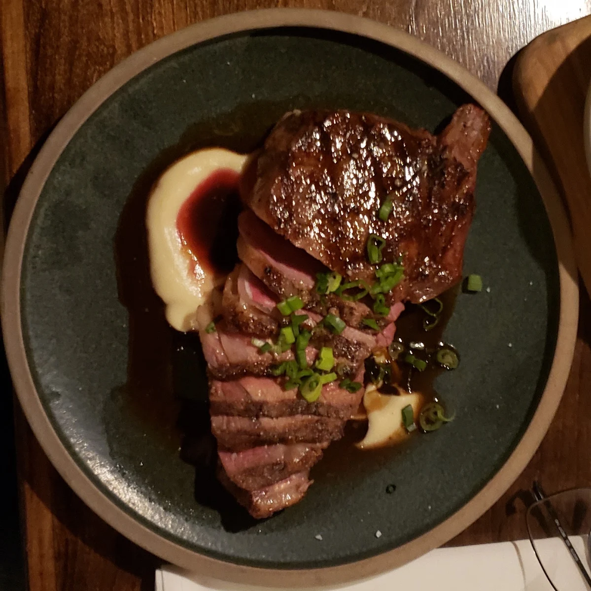 Charcoal Grilled Hanger Steak Jerusalem Artichokes and King Oyster Mushrooms