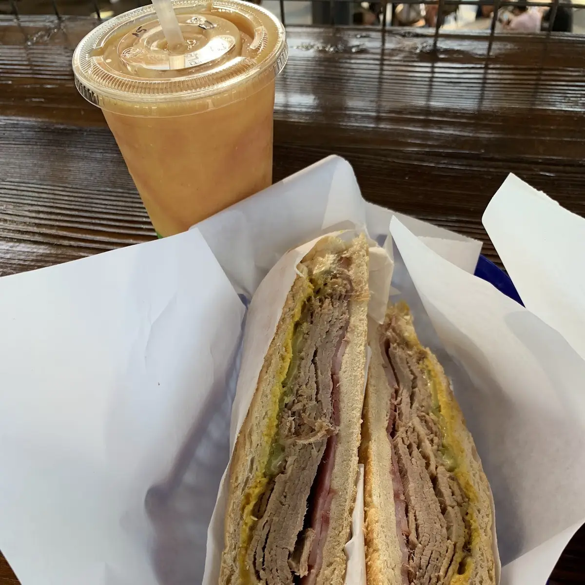 Cuban Sandwich with Mango Guava Smoothie
