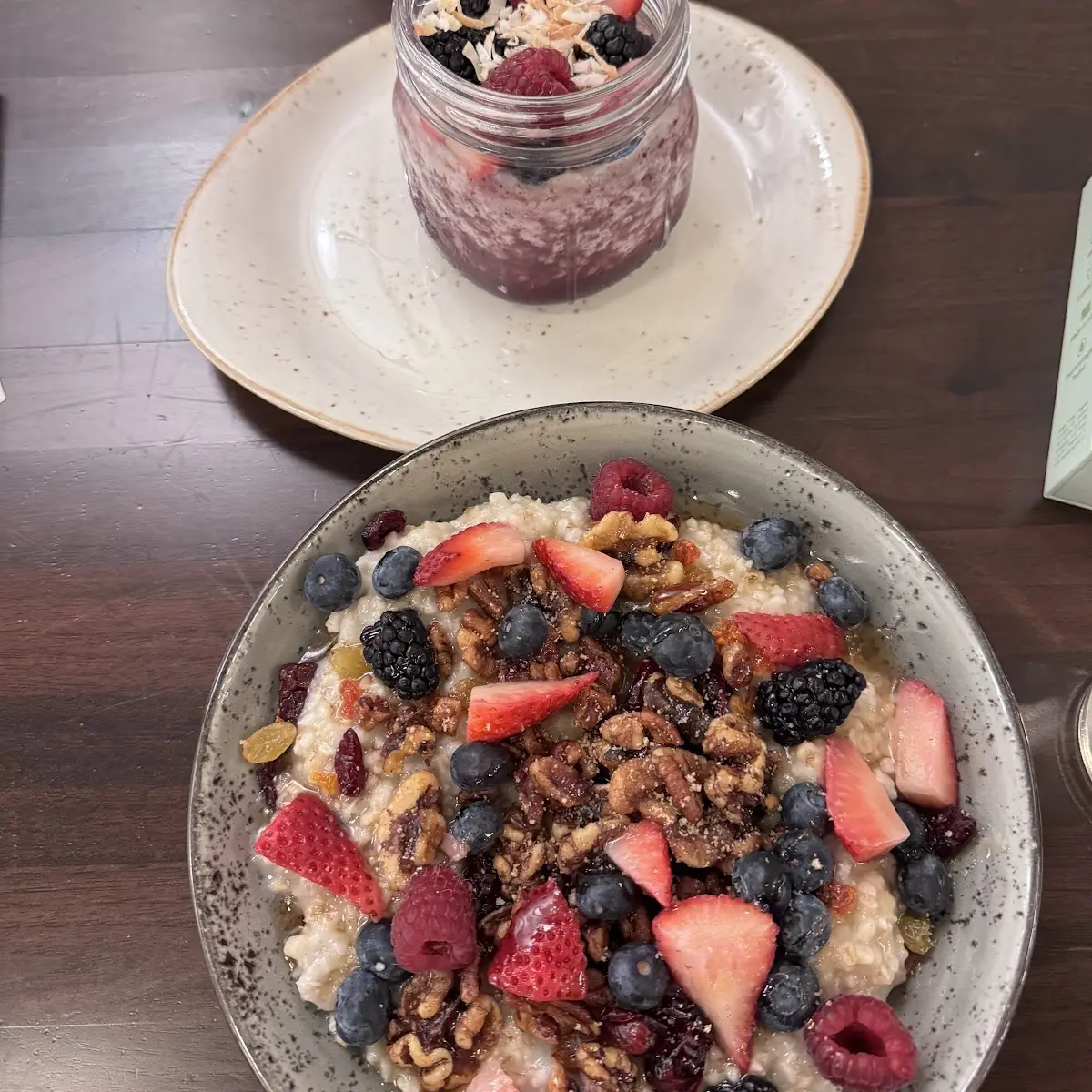 Steel Cut Oatmeal and Chia Seed Pudding