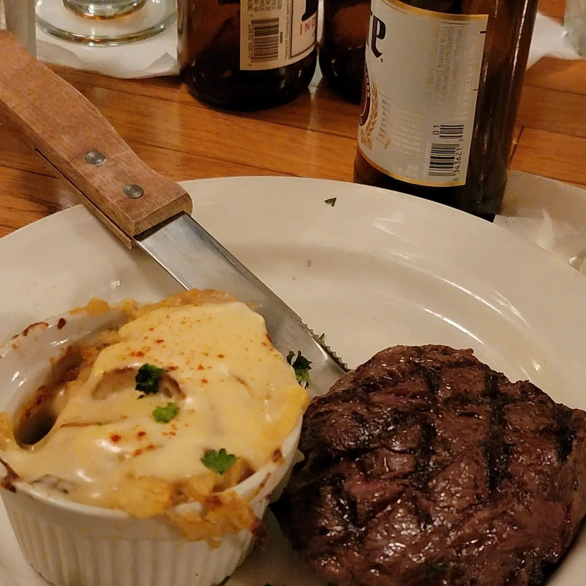 Filet and White Cheddar Au Gratin Potatoesi