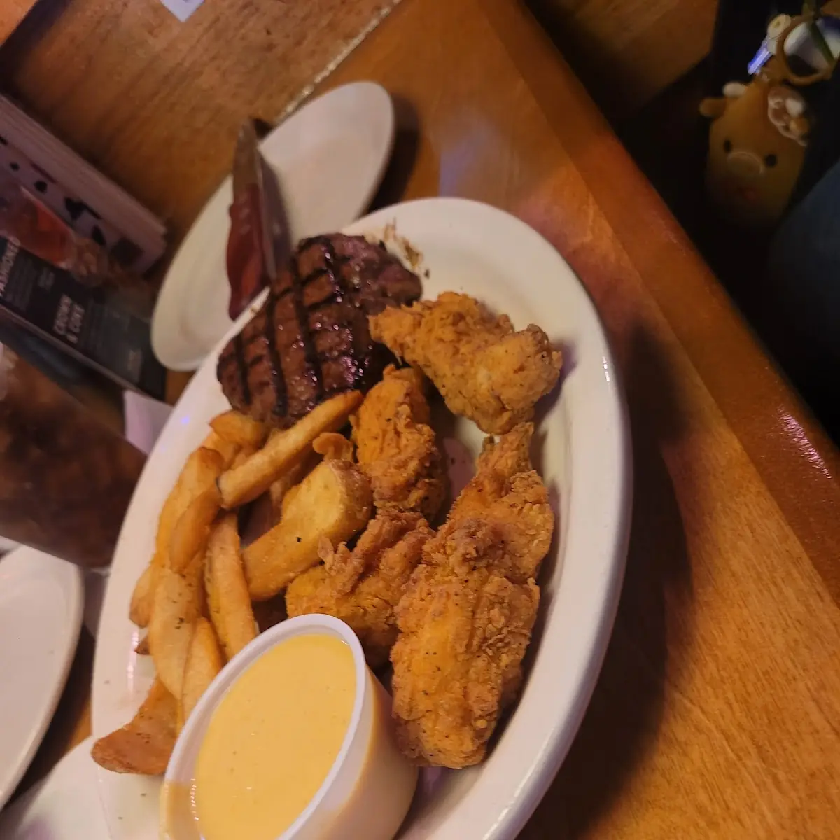 Sirloin and Chicken Strip Dinner