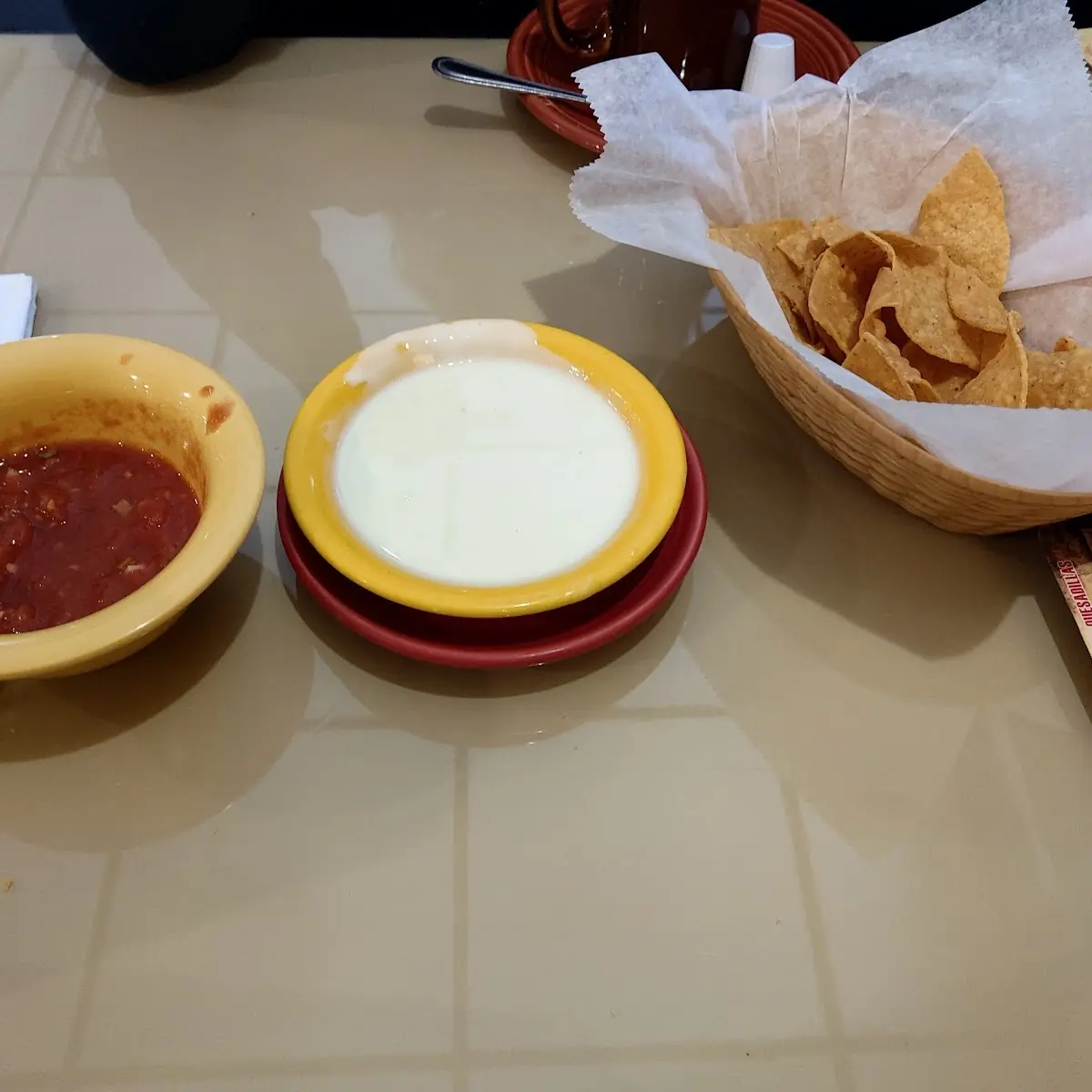Cheese Dip and Salsa