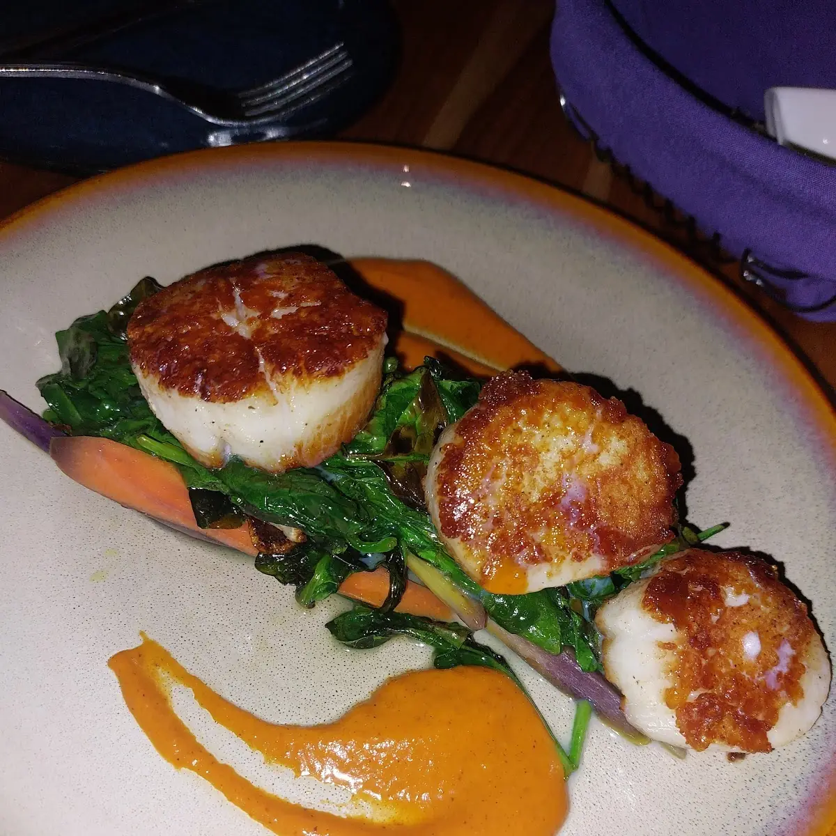Scallops with Garlic Sauce Bernaise