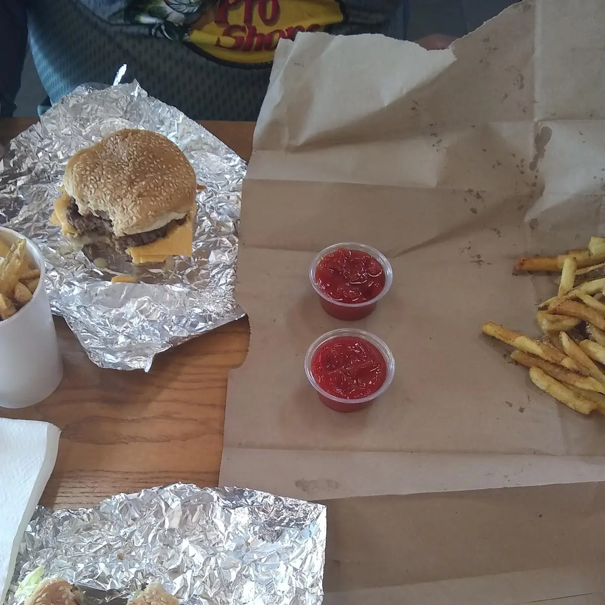 Double Cheeseburger and Fries