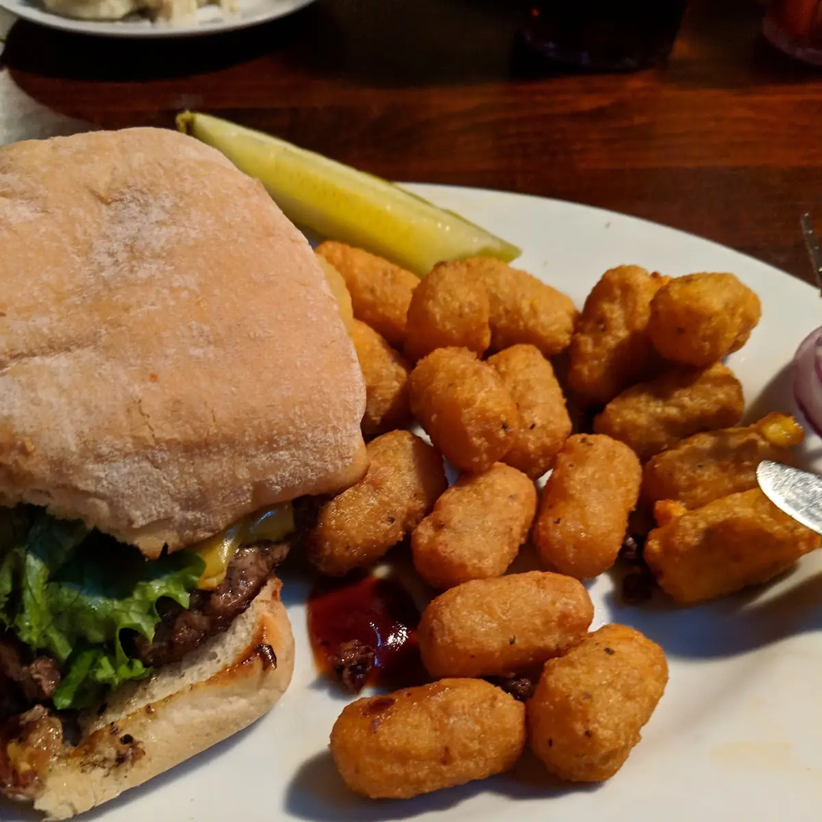 Rodeo Burger and Cheese Curds