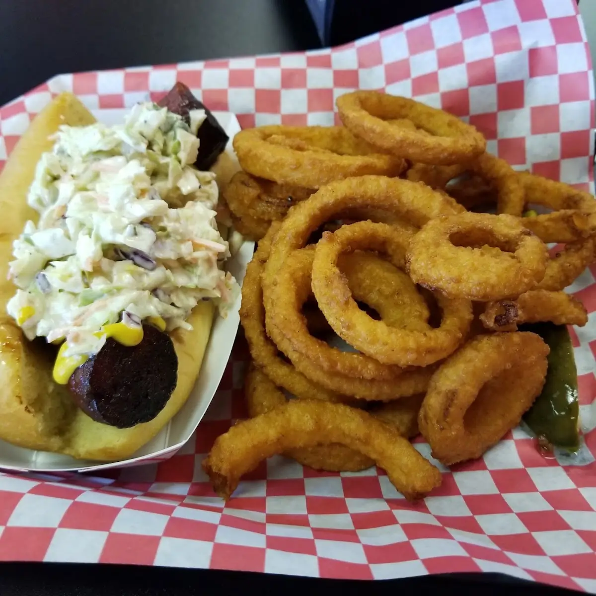 Smoked Sausage and Onion Rings
