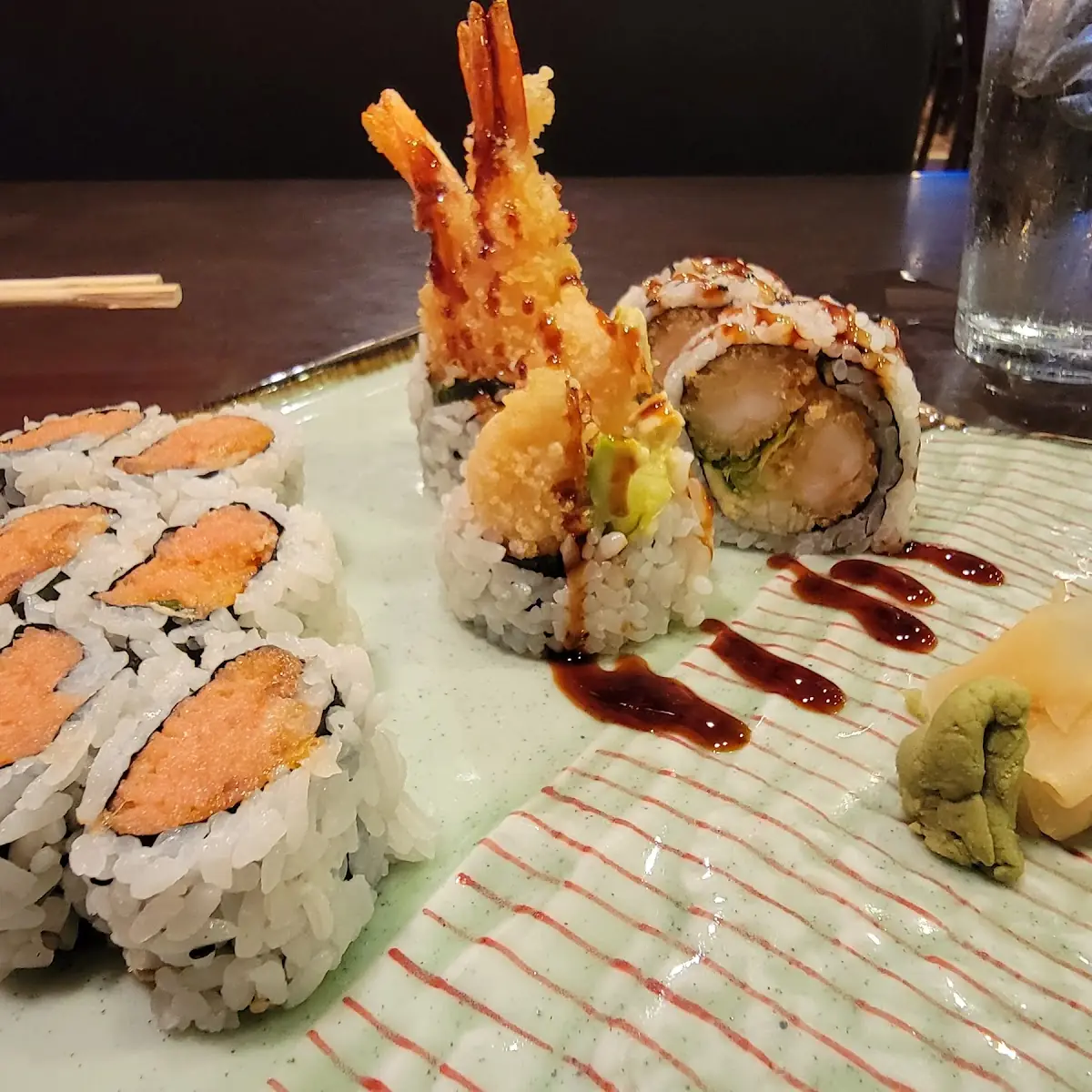 Tempura Shrimp Roll and Spicy Roll