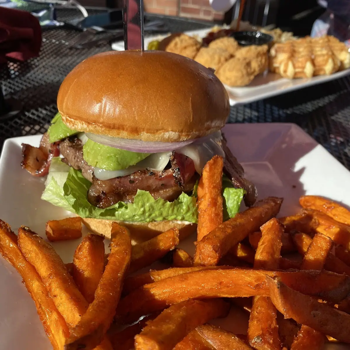 Cali Burger with Sweet Potato Fries