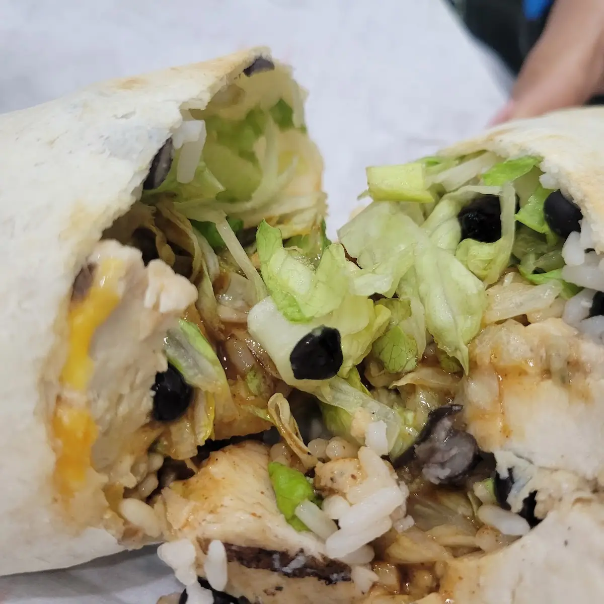 Chicken and Black Bean Burrito