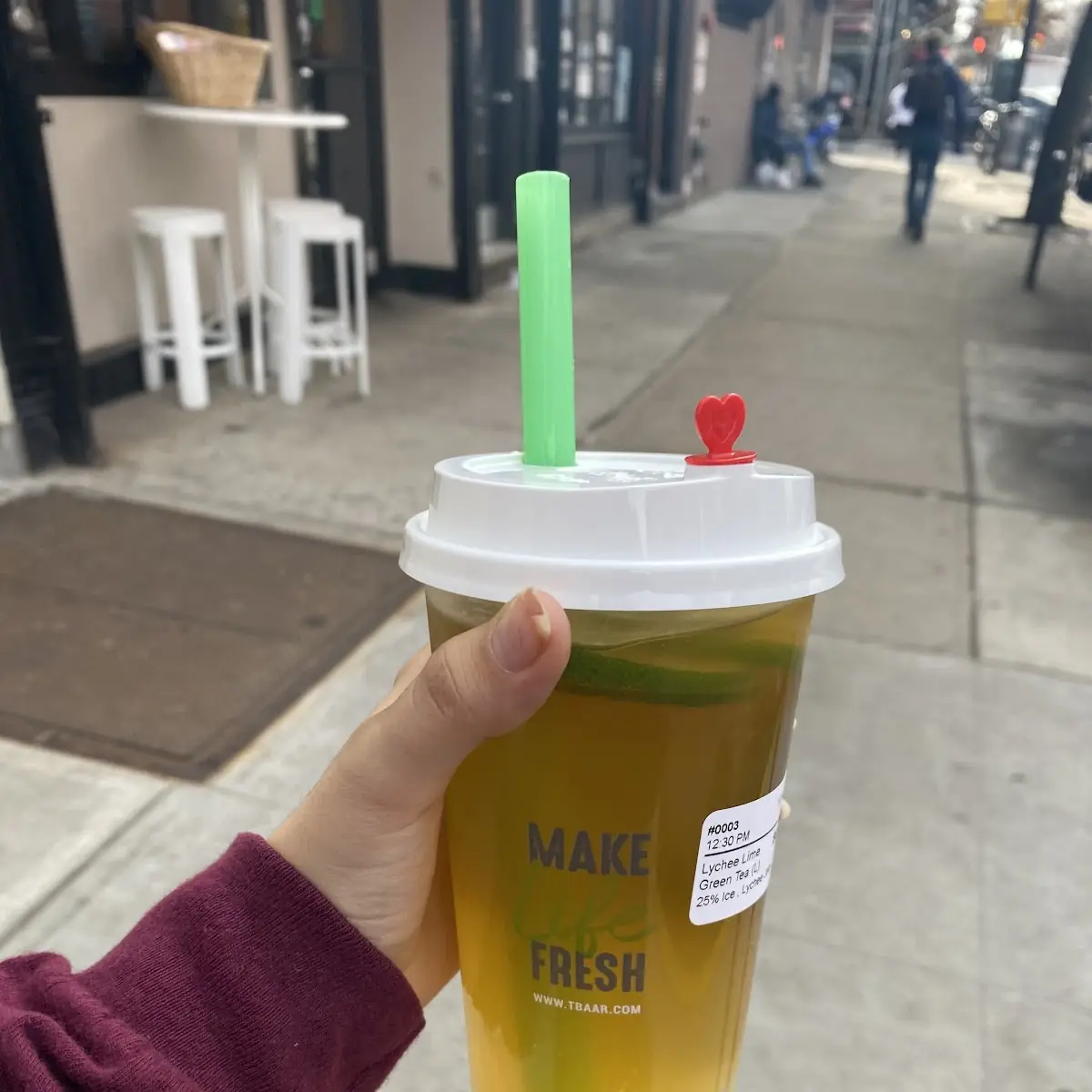 Lychee Lime Green Tea with Lychee Jelly