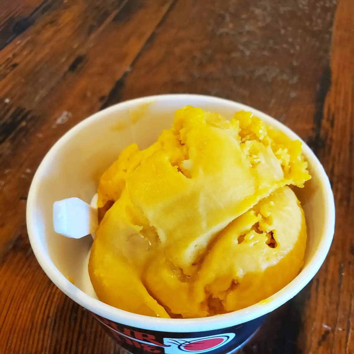 Mango Sorbet Brownie Sundae