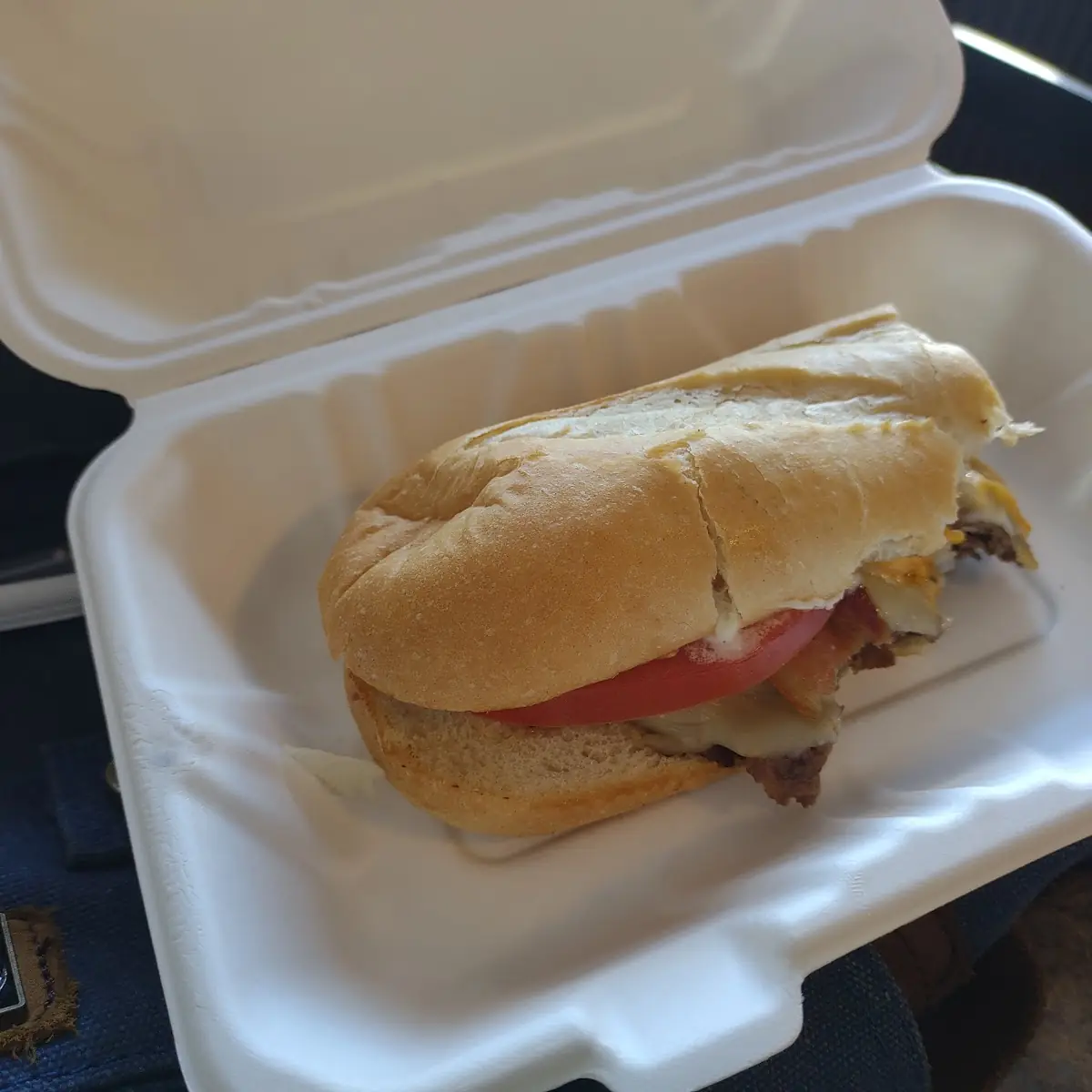 Bacon 3 Cheese Steak Sandwich